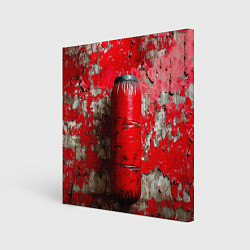 Холст квадратный Красная боксерская груша, цвет: 3D-принт