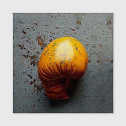 Холст квадратный Желтая боксерская перчатка, цвет: 3D-принт — фото 2