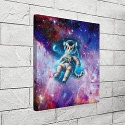 Холст квадратный The cat is a brave cosmonaut - ai art, цвет: 3D-принт — фото 2