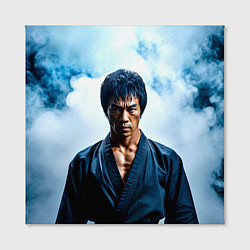 Холст квадратный Брюс Ли в дыму, цвет: 3D-принт — фото 2