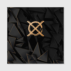 Холст квадратный CreepyPasta golden poly, цвет: 3D-принт — фото 2