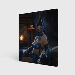 Холст квадратный Загадочная Китана, цвет: 3D-принт