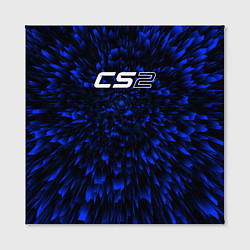 Холст квадратный Counter Strike 2 blue energy, цвет: 3D-принт — фото 2