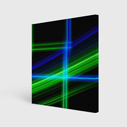 Холст квадратный Color blue black green, цвет: 3D-принт