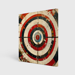 Холст квадратный Мишень для стрельбы, цвет: 3D-принт