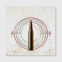 Холст квадратный Патрон на белом, цвет: 3D-принт — фото 2