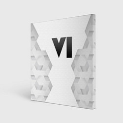 Холст квадратный GTA 6 white poly, цвет: 3D-принт