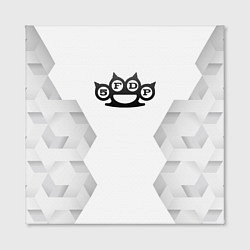 Холст квадратный Five Finger Death Punch white poly, цвет: 3D-принт — фото 2