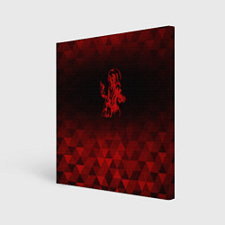 Холст квадратный Iron Maiden red poly, цвет: 3D-принт