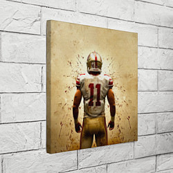 Холст квадратный Квотербек на бежевом, цвет: 3D-принт — фото 2
