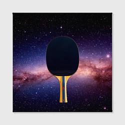 Холст квадратный Черная ракетка для пинг понга в космосе, цвет: 3D-принт — фото 2