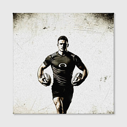 Холст квадратный Регбист с двумя мячами, цвет: 3D-принт — фото 2