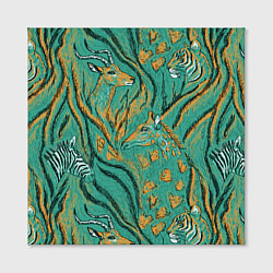 Холст квадратный Сафари микс, цвет: 3D-принт — фото 2