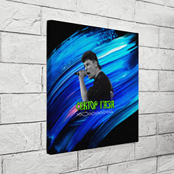 Холст квадратный Юрий Хой синий фон красками, цвет: 3D-принт — фото 2