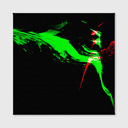 Холст квадратный Color black green red, цвет: 3D-принт — фото 2