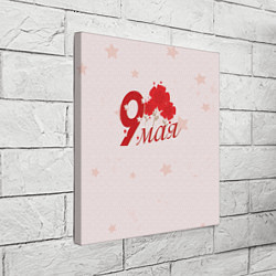 Холст квадратный 9 мая гвоздики, цвет: 3D-принт — фото 2