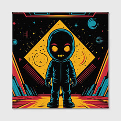 Холст квадратный Недовольный инопланетянин, цвет: 3D-принт — фото 2