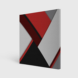 Холст квадратный Color black red grey, цвет: 3D-принт