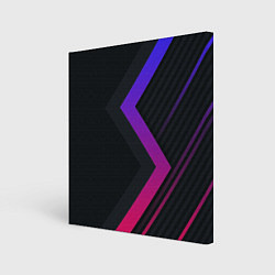 Холст квадратный Color black line, цвет: 3D-принт