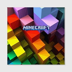 Холст квадратный Minecraft - pattern, цвет: 3D-принт — фото 2