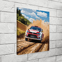 Холст квадратный Ралли автомобиль, цвет: 3D-принт — фото 2