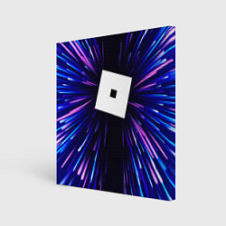 Холст квадратный Roblox neon energy, цвет: 3D-принт
