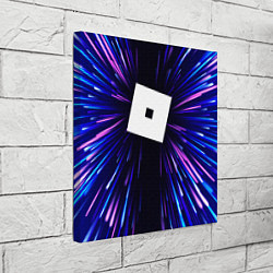 Холст квадратный Roblox neon energy, цвет: 3D-принт — фото 2