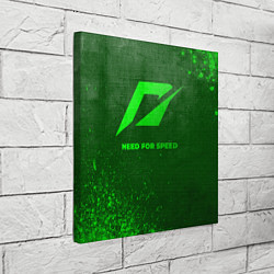 Холст квадратный Need for Speed - green gradient, цвет: 3D-принт — фото 2