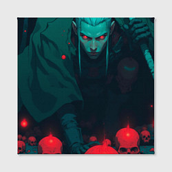Холст квадратный Мастер черепов - колдун, цвет: 3D-принт — фото 2