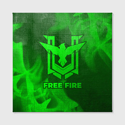 Холст квадратный Free Fire - green gradient, цвет: 3D-принт — фото 2