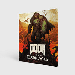 Холст квадратный Doom the dark ages, цвет: 3D-принт