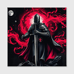 Холст квадратный Рыцарь-крестоносец ордена красной звезды, цвет: 3D-принт — фото 2