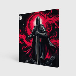 Холст квадратный Рыцарь-крестоносец ордена красной звезды, цвет: 3D-принт