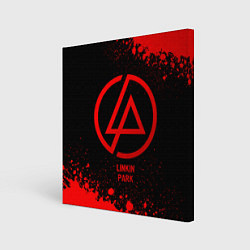 Холст квадратный Linkin Park - red gradient, цвет: 3D-принт