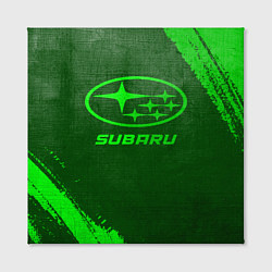Холст квадратный Subaru - green gradient, цвет: 3D-принт — фото 2