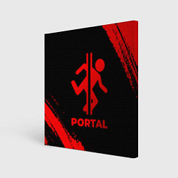 Холст квадратный Portal - red gradient, цвет: 3D-принт