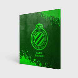 Холст квадратный Club Brugge - green gradient, цвет: 3D-принт