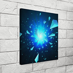 Холст квадратный Неоновый космический взрыв на светлом фоне, цвет: 3D-принт — фото 2