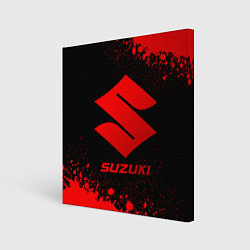Холст квадратный Suzuki - red gradient, цвет: 3D-принт