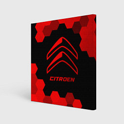 Холст квадратный Citroen - red gradient, цвет: 3D-принт