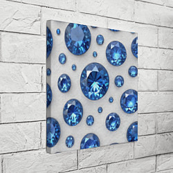 Холст квадратный Россыпь сапфиров, цвет: 3D-принт — фото 2