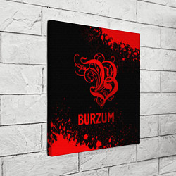 Холст квадратный Burzum - red gradient, цвет: 3D-принт — фото 2