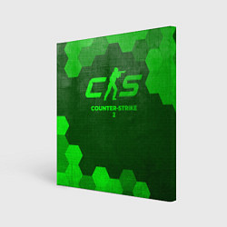 Картина квадратная Counter-Strike 2 - green gradient