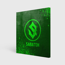 Холст квадратный Sabaton - green gradient, цвет: 3D-принт