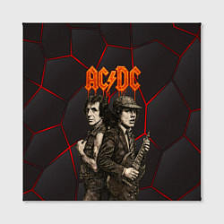 Холст квадратный ACDC спинами друг другу, цвет: 3D-принт — фото 2