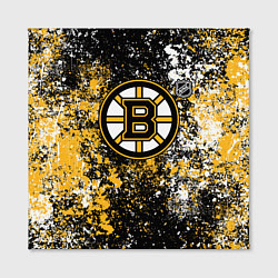 Холст квадратный Boston Bruins NHL black, цвет: 3D-принт — фото 2