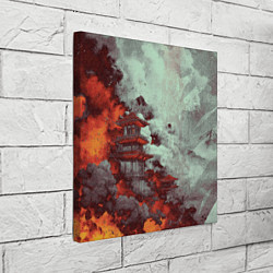 Холст квадратный Башня в облаках, цвет: 3D-принт — фото 2