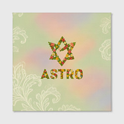 Холст квадратный Логотип Astro цветочный, цвет: 3D-принт — фото 2