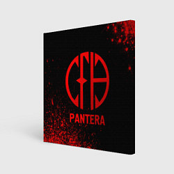 Холст квадратный Pantera - red gradient, цвет: 3D-принт