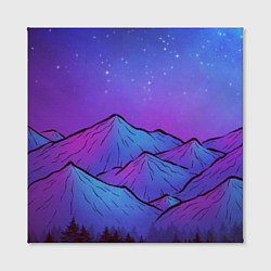 Холст квадратный Горы под звездным небом, цвет: 3D-принт — фото 2